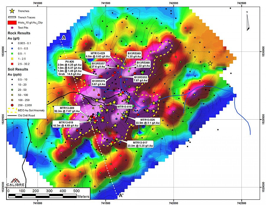 Calibre Mining 100% Owned Montes De Oro Map September 29, 2014 ...